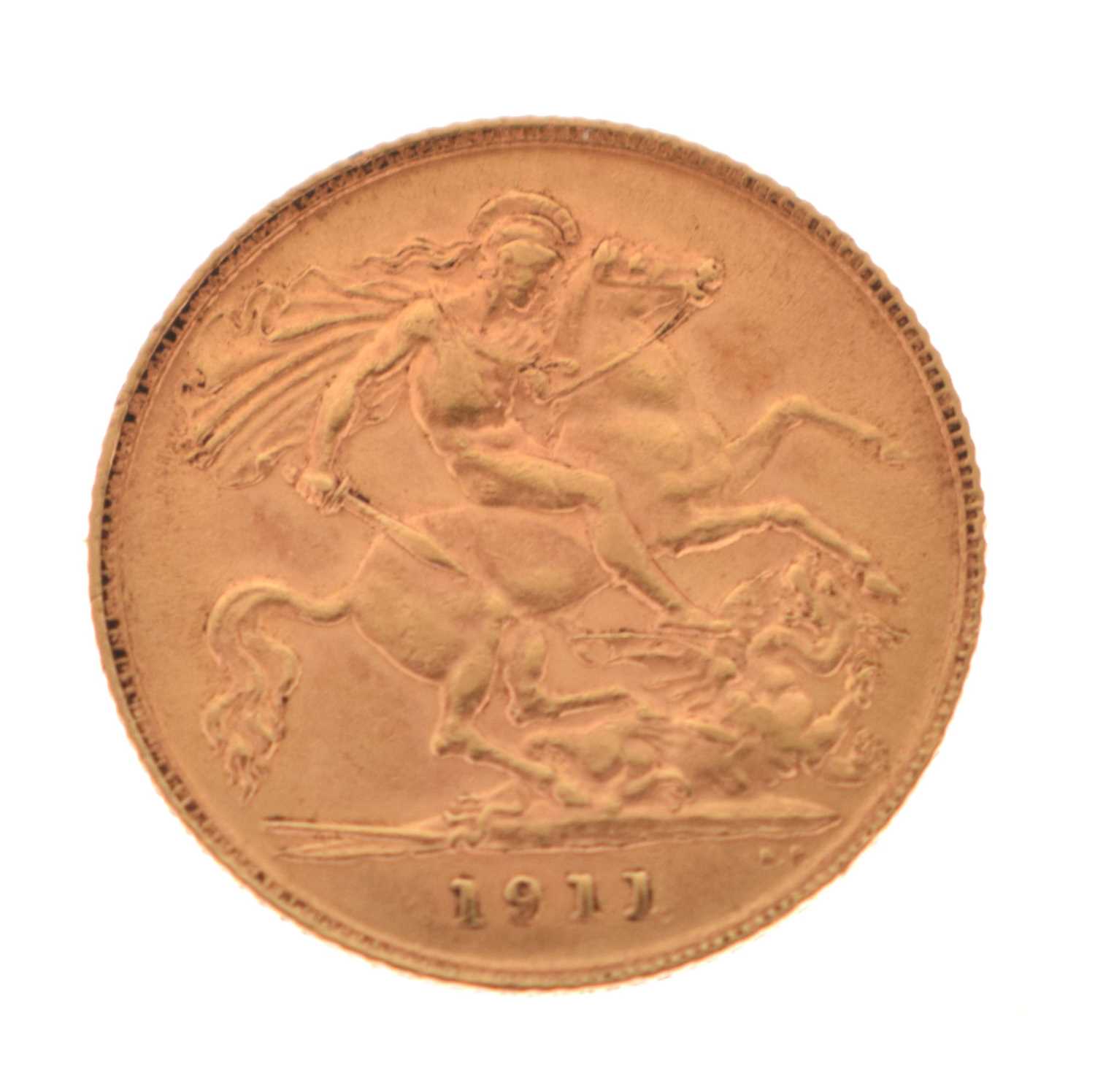 Lot 137 - George V gold half sovereign, 1911