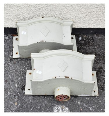 Lot 822 - Pair of cast rain hoppers