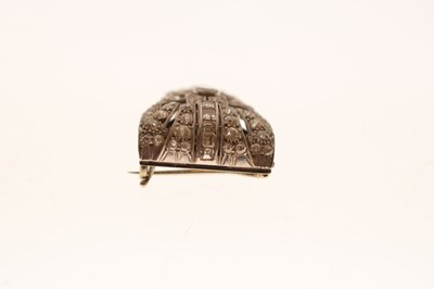 Lot 26 - Art Deco diamond dress clip brooch