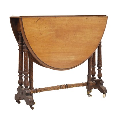 Lot 445 - Late Victorian walnut Sutherland table