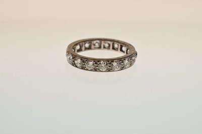 Lot 9 - Diamond eternity ring, seventeen old round brilliant cut diamonds
