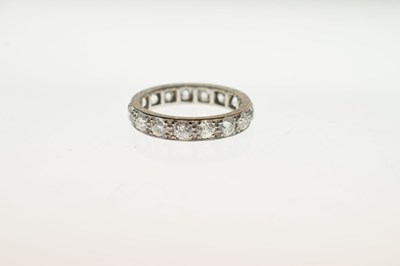 Lot 9 - Diamond eternity ring, seventeen old round brilliant cut diamonds