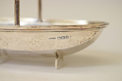 Lot 94 - George V silver novelty bonbon dish or table salt in the form of a Sussex trug