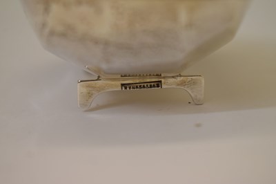 Lot 94 - George V silver novelty bonbon dish or table salt in the form of a Sussex trug