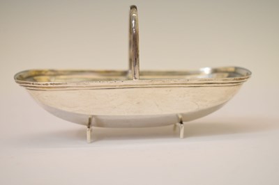 Lot 94 - George V silver novelty bonbon dish or table salt in the form of a Sussex trug