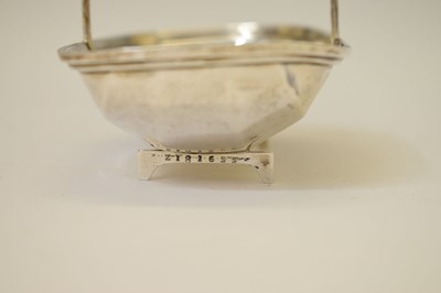 Lot 94 - George V silver novelty bonbon dish or table salt in the form of a Sussex trug