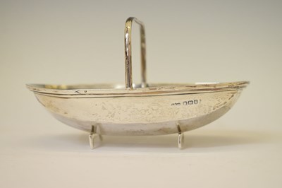 Lot 94 - George V silver novelty bonbon dish or table salt in the form of a Sussex trug