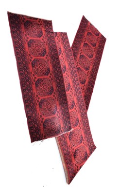 Lot 511 - Machine-made Afghan-style runner (two fragments)