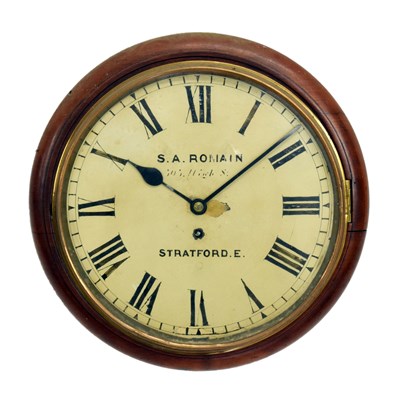 Lot 473 - Mahogany-cased single fusee wall clock