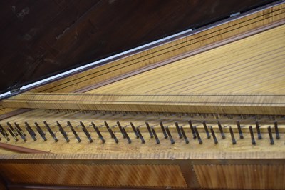 Lot 290 - George III mahogany-cased bentside spinet