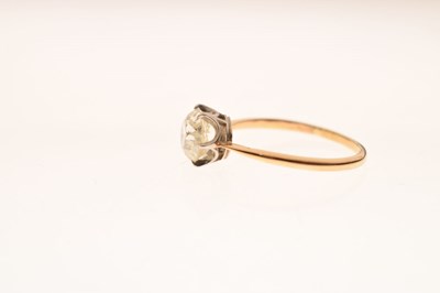 Lot 3 - Diamond solitaire 18ct yellow gold ring