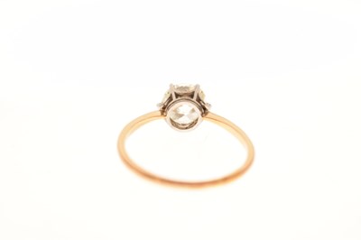 Lot 3 - Diamond solitaire 18ct yellow gold ring