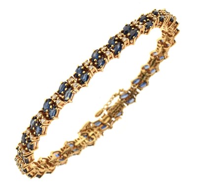 Lot 32 - Sapphire and diamond bracelet