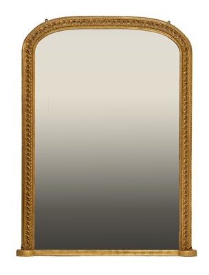 Lot 532 - Large gilt frame overmantel with arch top