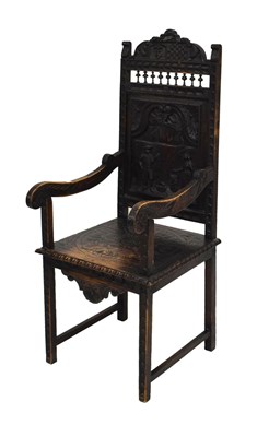 Lot 589 - Early 20th Century ebonised chair