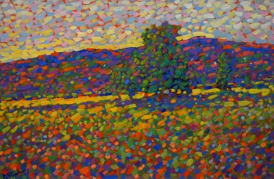 Lot 606 - Paul Stephens - Oil on board - 'Poppies and Wildflowers'