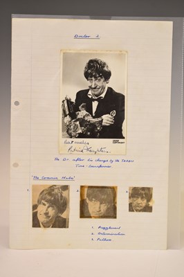 Lot 235 - Dr Who - Patrick Troughton (1920-1987) - Signed BBC monochrome photograph postcard