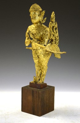 Lot 285 - Thai gilt metal god -half man half bird