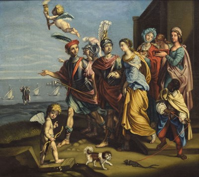 Lot 306 - Follower of Guido Reni – Oil on canvas – The Abduction of Helen
