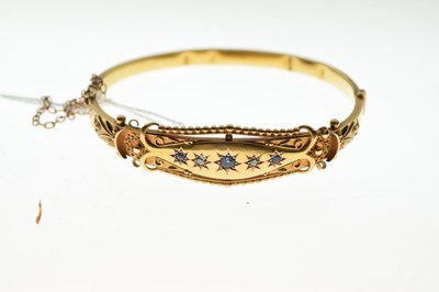 Lot 48 - Edwardian 15ct gold snap bangle