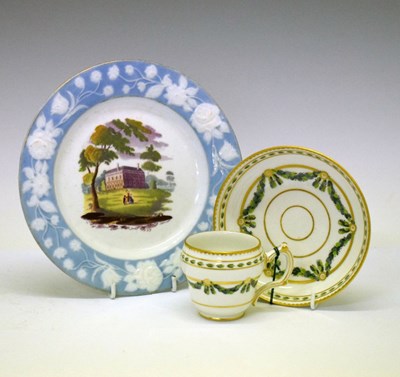 Lot 398 - Minton cup and saucer together with a New Hall plate