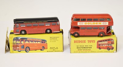 Lot 433 - Budgie - Two boxed diecast model buses