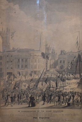 Lot 656 - Bristol Interest - 19th Century engraving - 'In commemoration of the Grand Procession'