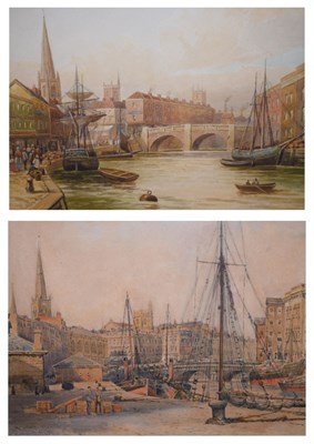 Lot 572 - A.C.Fare - Watercolour - View of Broad Quay, Bristol