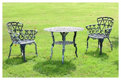 Lot 824 - Aluminum three-piece patio set