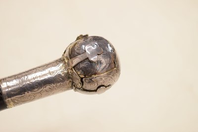Lot 222 - Late 19th/early 20th century Masonic ebonised walking cane