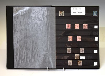 Lot 198 - GB stock book containing Queen Victoria surface printed stamps