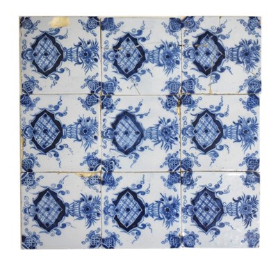 Lot 389 - Nine 18th Century Delft tiles