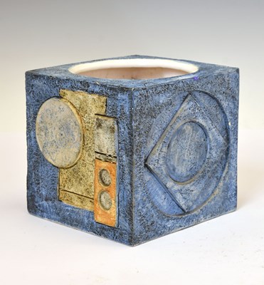 Lot 426 - Troika Pottery vase, of cube form