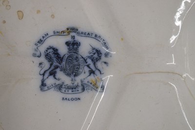 Lot 272 - S.S. Great Britain - Victorian ironstone meat plate