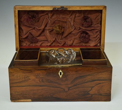 Lot 327 - Victorian rosewood tea caddy
