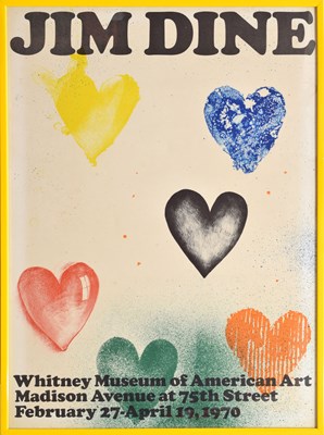 Lot 681 - Jim Dine (American, born 1935) – Lithograph - 'Six Hearts'