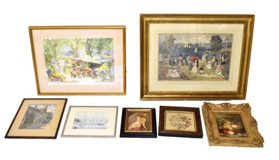 Lot 759 - Framed sampler and framed pictures