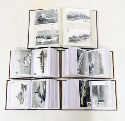 Lot 319 - Five albums Royal Naval and Royal Fleet Auxiliary photographic cards