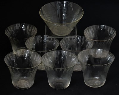 Lot 499 - René Lalique (1860-1945) - Group of 'Lotus' pattern tableware