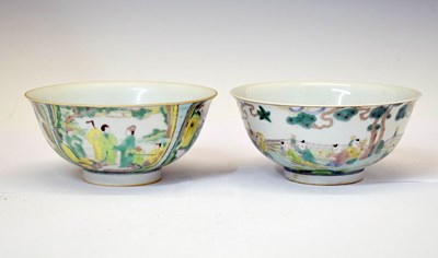 Lot 410 - Pair of Chinese Famille Verte porcelain bowls