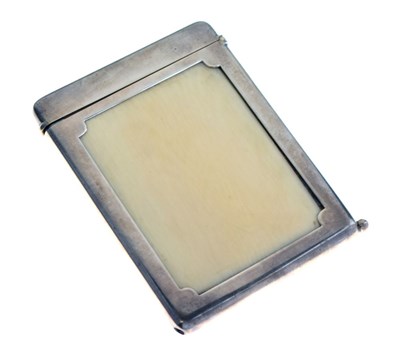 Lot 184 - Late Victorian silver combination card case, with engraved 'G de M' for Gerald de Maurier