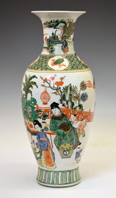 Lot 565 - Chinese Canton Famille Verte porcelain vase