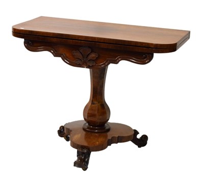 Lot 595 - Early Victorian rosewood card table