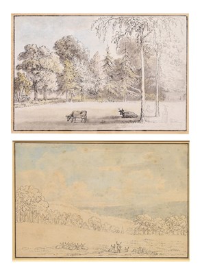 Lot 310 - Anthony Devis, (1729-1816) - Two ink and watercolour studies