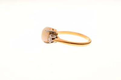 Lot 25 - Opal and diamond three-stone ring