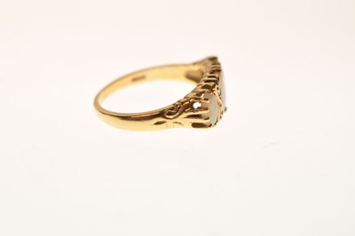 Lot 24 - Opal and diamond 18ct gold ring