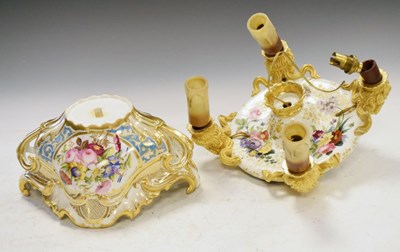 Lot 467 - French light fitting and centrepiece bowl