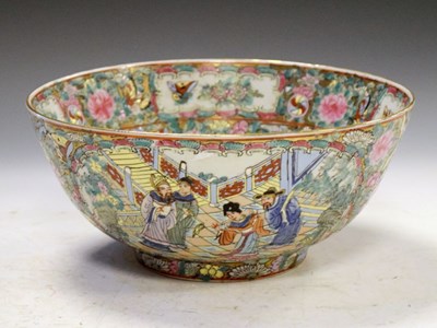 Lot 619 - Modern Chinese Canton Famille Rose bowl