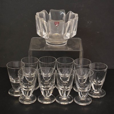Lot 532 - Lars Hellsten for Orrefors, Sweden - Clear glass 'Corona' bowl