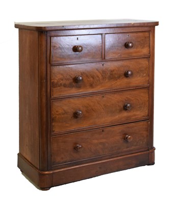 Lot 525 - Victorian mahogany chest of drawers